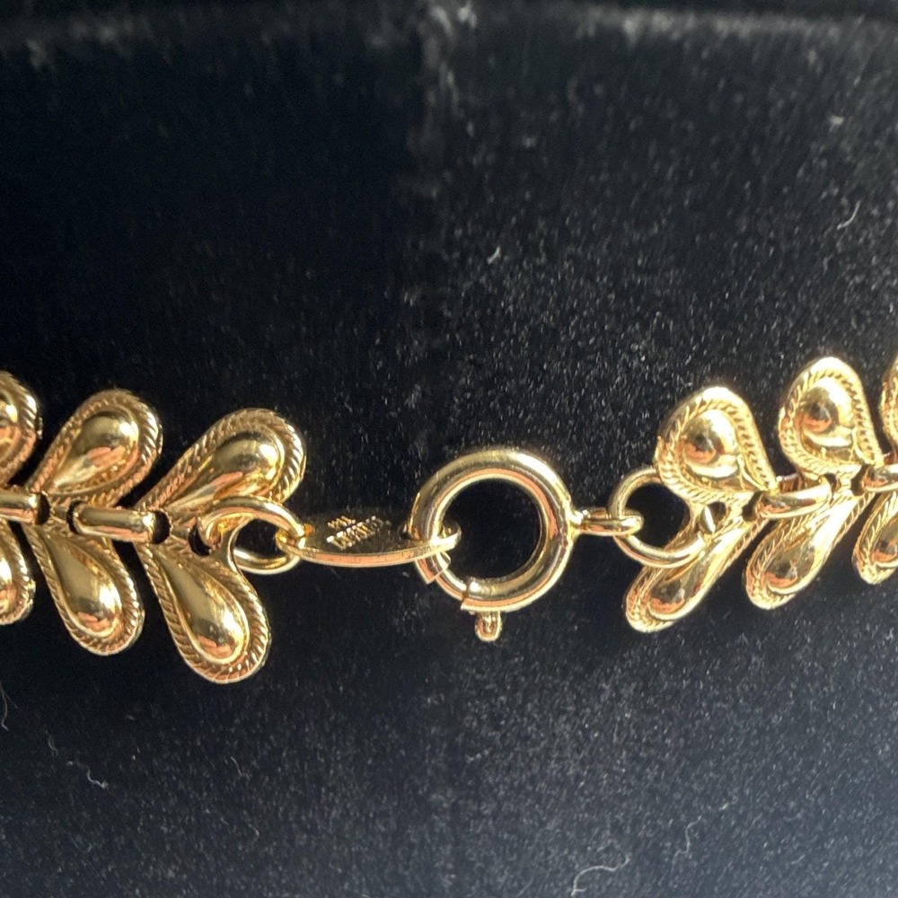 Vintage Trifari TM Signed Moghul Multicolor Cabochon Gold Tone Necklace - Picture 8 of 11